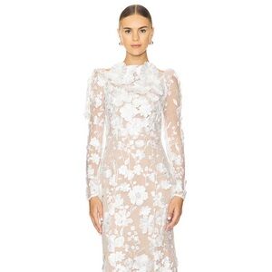 Elliatt White Floral Long Sleeve Dress